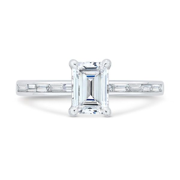 14 Karat White Gold Emerald Cut Diamond Engagement Ring- Special Order Only Bluestone Jewelry Tahoe City, CA