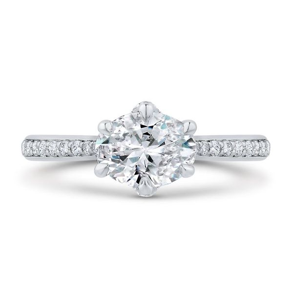 14 Karat White Gold Oval Diamond Engagement Ring- Special Order Only Bluestone Jewelry Tahoe City, CA