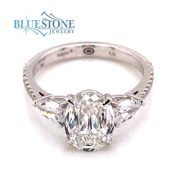 14K White Gold Engagement Ring w/ a 1.41ct Specialty Oval Cut LG Diamond(size 6) Image 2 Bluestone Jewelry Tahoe City, CA