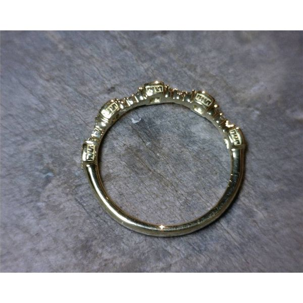 14K Yellow Gold Antique Style Band with Diamonds Image 4 Bluestone Jewelry Tahoe City, CA