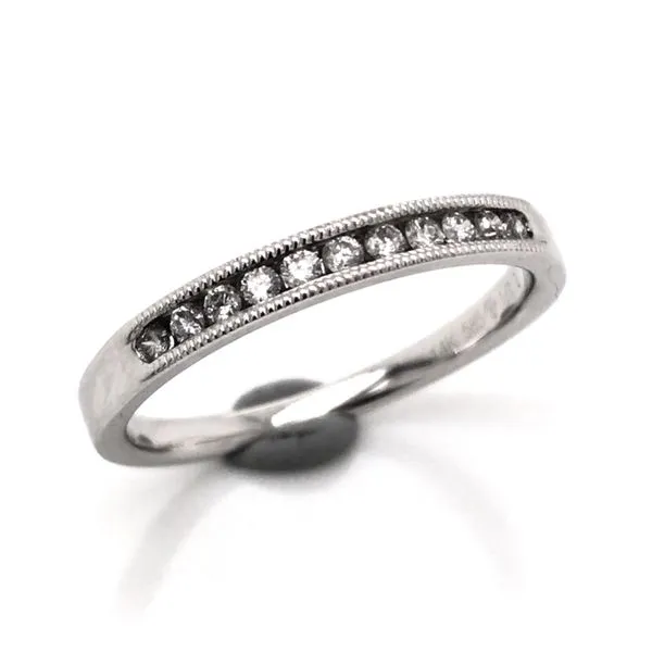 14 Karat White Gold Diamond Wedding Band Image 2 Bluestone Jewelry Tahoe City, CA