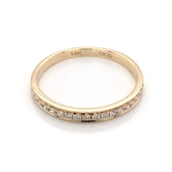14K Yellow Gold Wedding Band with Diamonds Image 3 Bluestone Jewelry Tahoe City, CA