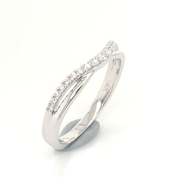 14K White Gold Wedding Band and/or Fashion Ring w/ 0.17cttw of Diamonds Image 3 Bluestone Jewelry Tahoe City, CA