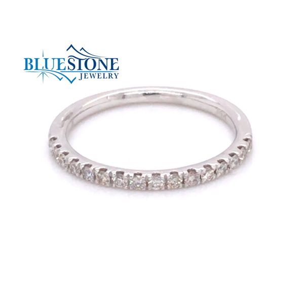 14K White Gold Wedding Band w/Round Diamonds at 0.25cttw(size 6) Image 2 Bluestone Jewelry Tahoe City, CA