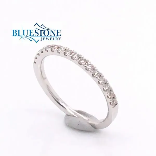 14K White Gold Wedding Band w/Round Diamonds at 0.25cttw(size 6) Bluestone Jewelry Tahoe City, CA