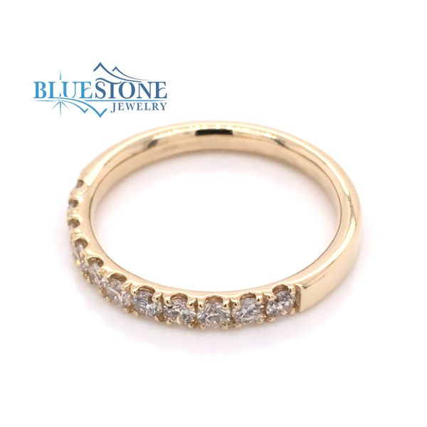 14K Yellow Gold Wedding Band w/Round Diamonds at 0.45cttw(size 6.5) Image 3 Bluestone Jewelry Tahoe City, CA