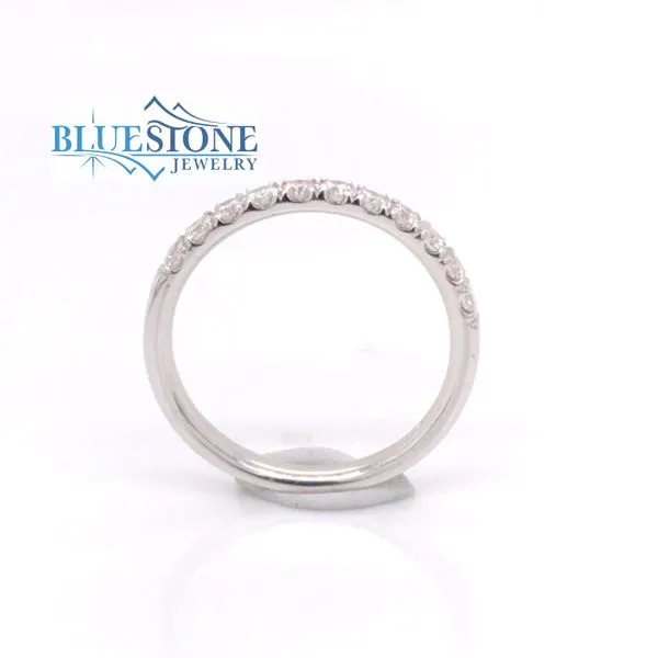 14K White Gold Wedding Band w/Round Diamonds at 0.45cttw(size 6.5) Image 3 Bluestone Jewelry Tahoe City, CA