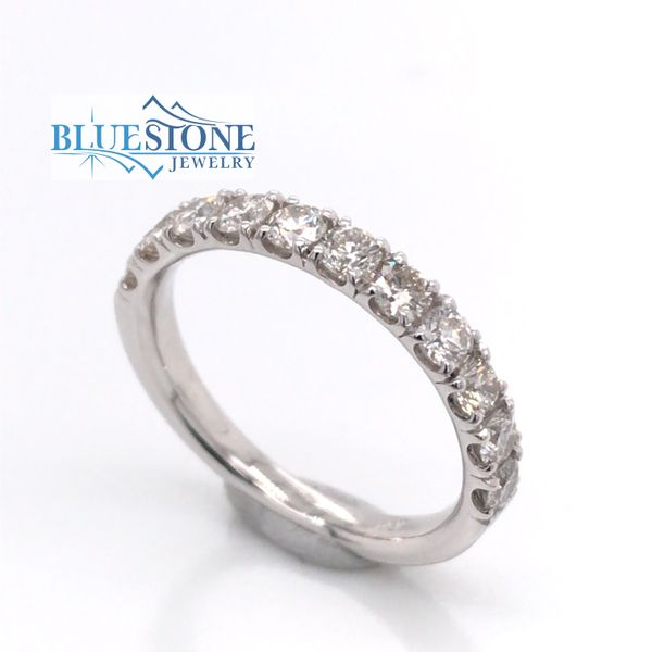 14K White Gold Wedding Band w/Round Diamonds at 0.90cttw(size 6.25) Image 2 Bluestone Jewelry Tahoe City, CA