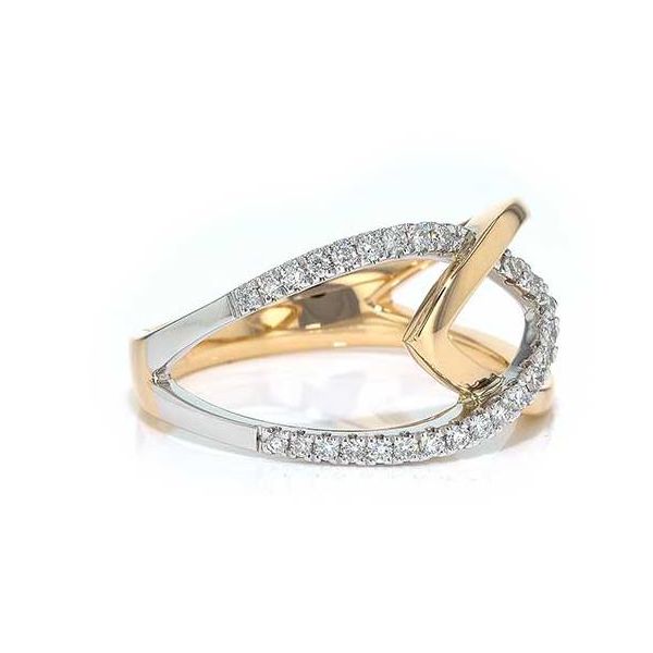 14 Karat Yellow and White Gold Diamond Ring Image 2 Bluestone Jewelry Tahoe City, CA