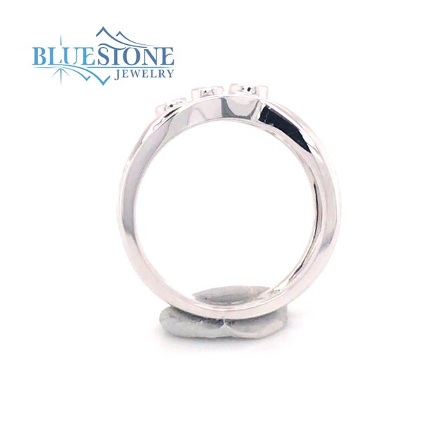 14K White Gold Ring w/ 3 Round Diamonds Image 3 Bluestone Jewelry Tahoe City, CA