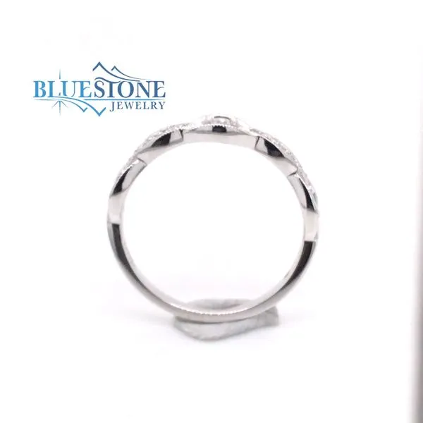 14K White Gold Band w/Round Diamonds(size 6.75) Image 3 Bluestone Jewelry Tahoe City, CA