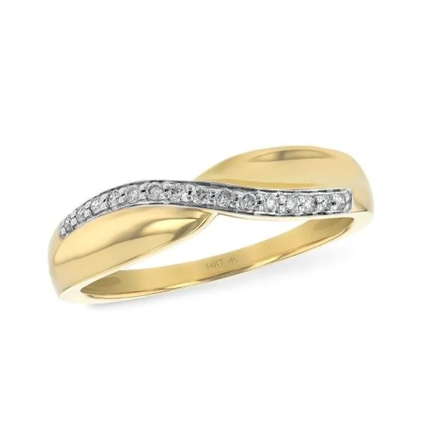 14K Yellow Gold Band/Ring with Diamonds- Size 7 Bluestone Jewelry Tahoe City, CA