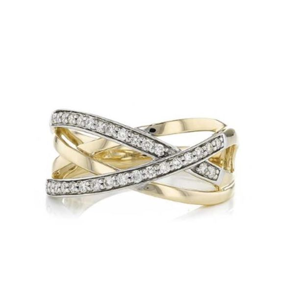 14kt Yellow Gold Ring with Diamonds- Size 7 Image 2 Bluestone Jewelry Tahoe City, CA