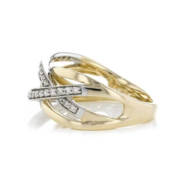 14kt Yellow Gold Ring with Diamonds- Size 7 Image 3 Bluestone Jewelry Tahoe City, CA
