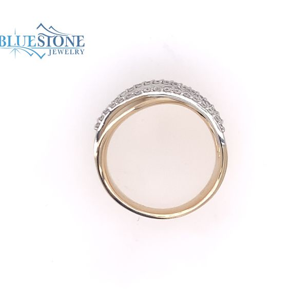 14 Karat Yellow Gold Ring with 34 Round Diamonds at 0.38 Carats Total Image 5 Bluestone Jewelry Tahoe City, CA