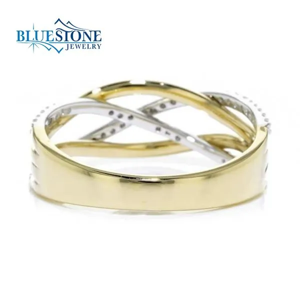 14 Karat Yellow and White Gold Fashion Ring with Round Diamonds at 0.1 Image 4 Bluestone Jewelry Tahoe City, CA