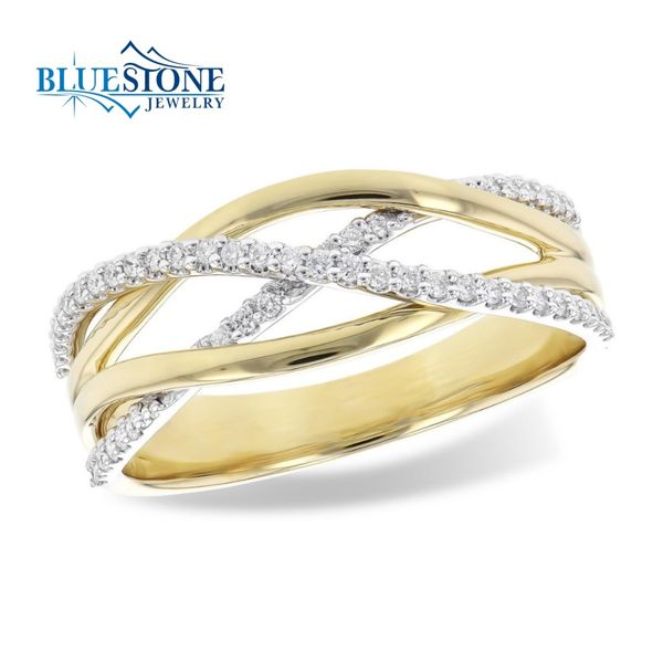 14 Karat Yellow and White Gold Fashion Ring with Round Diamonds at 0.1 Bluestone Jewelry Tahoe City, CA