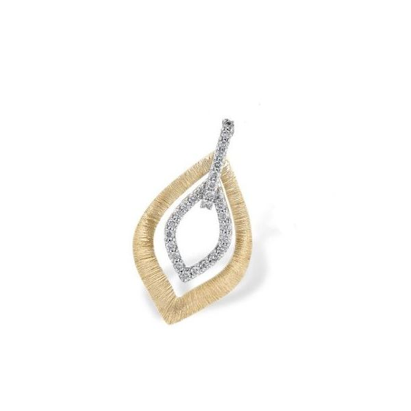 14 Karat White and Yellow Gold Diamond Earrings Image 2 Bluestone Jewelry Tahoe City, CA