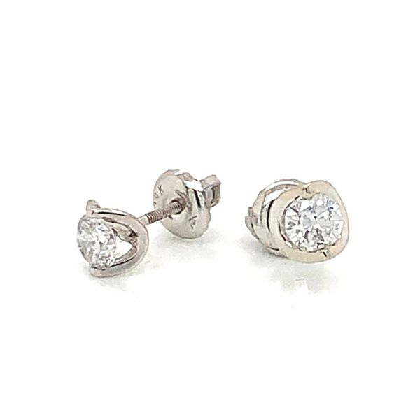 14 Karat White Gold Diamond Earrings Bluestone Jewelry Tahoe City, CA