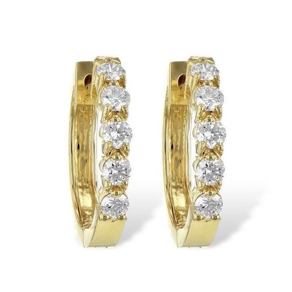 14 Karat Yellow Gold Diamond Earrings Bluestone Jewelry Tahoe City, CA