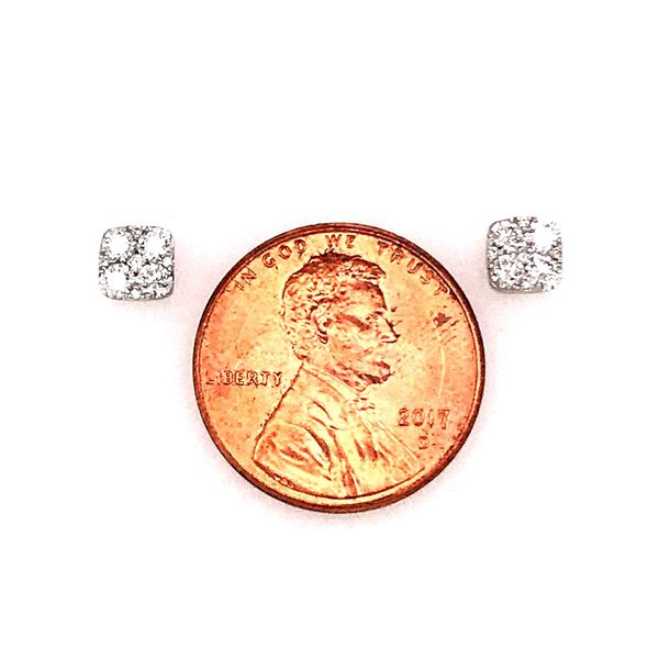 14 Karat White Gold 0.43 Carat Diamond Stud Earrings Image 2 Bluestone Jewelry Tahoe City, CA