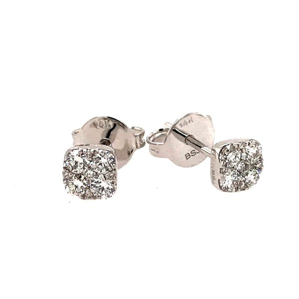 14 Karat White Gold 0.43 Carat Diamond Stud Earrings Bluestone Jewelry Tahoe City, CA