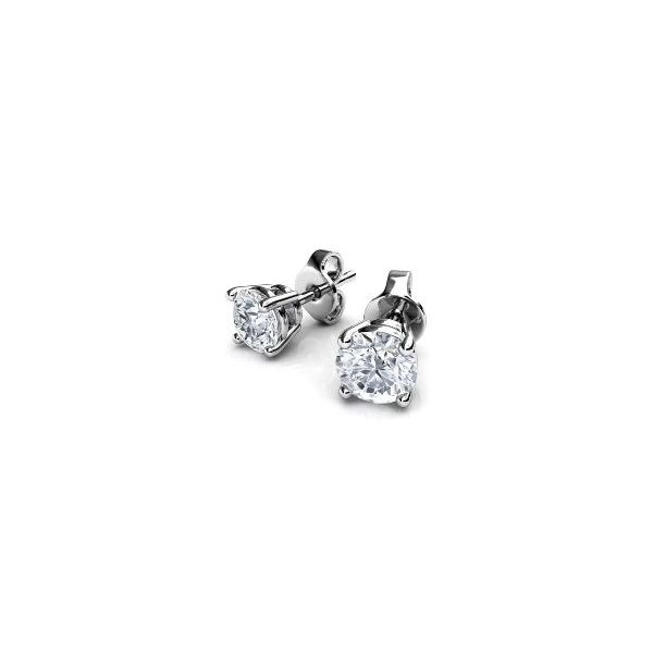 14 Karat White Gold 0.75 Carat Diamond Stud Earrings Bluestone Jewelry Tahoe City, CA