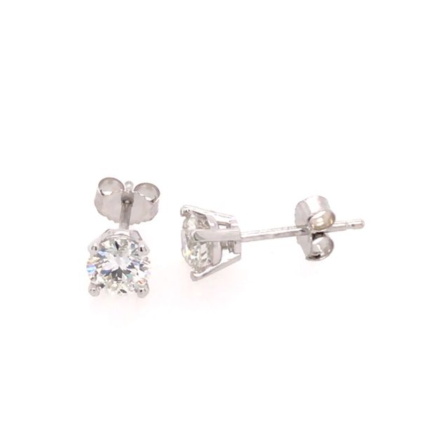 14 Karat White Gold 0.75 Carat Diamond Stud Earrings Bluestone Jewelry Tahoe City, CA