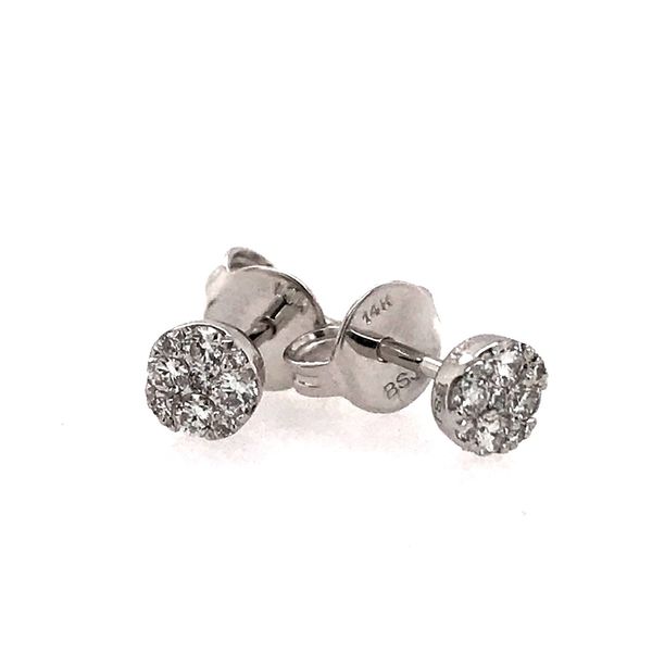 14 Karat White Gold 0.27 Carat Diamond Earrings Bluestone Jewelry Tahoe City, CA
