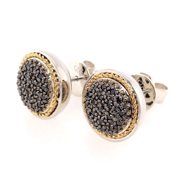 Silver & Gold Black Diamond Earrings Bluestone Jewelry Tahoe City, CA