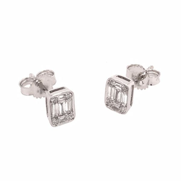 14 Karat White Gold Diamond Earrings Bluestone Jewelry Tahoe City, CA