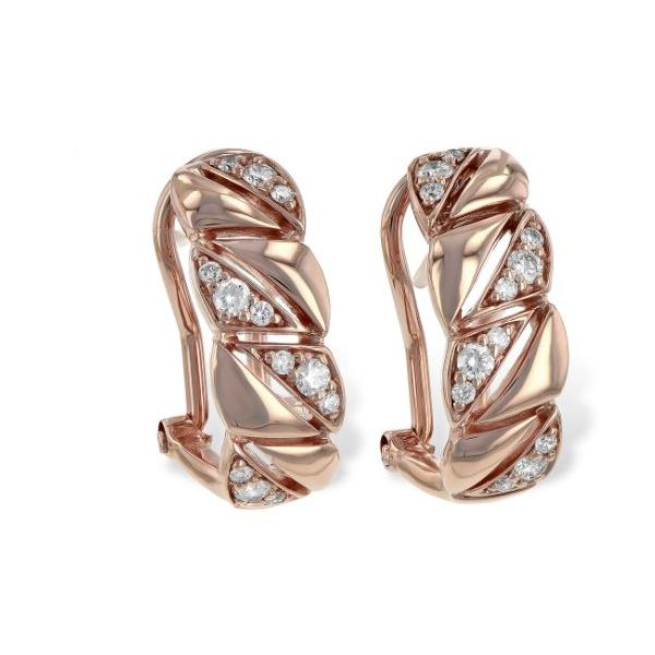 14K Rose Gold Earrings with Diamonds Bluestone Jewelry Tahoe City, CA