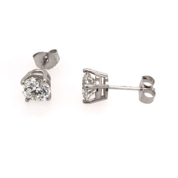 14 Karat White Gold Lab Grown Diamond Stud Earrings- 1.50 Total Carat Weight Image 2 Bluestone Jewelry Tahoe City, CA