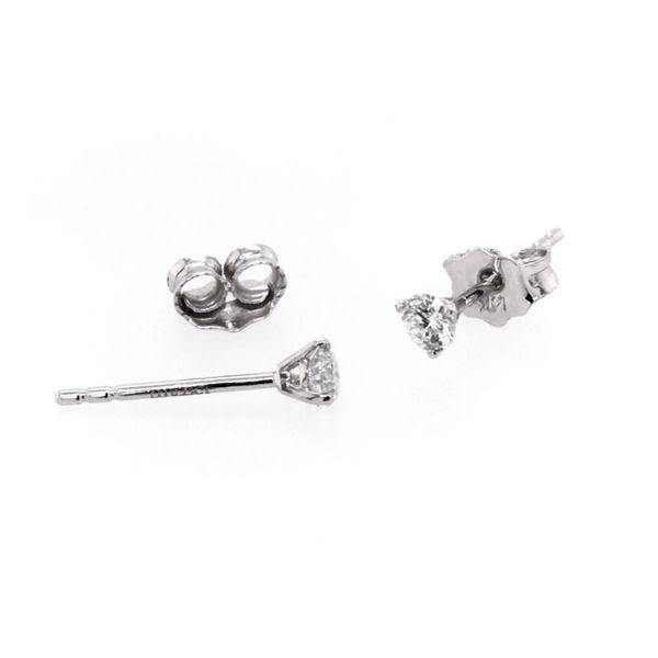 14K White Gold Stud Earrings 0.25cttw Lab Grown Diamonds F/G SI Image 2 Bluestone Jewelry Tahoe City, CA