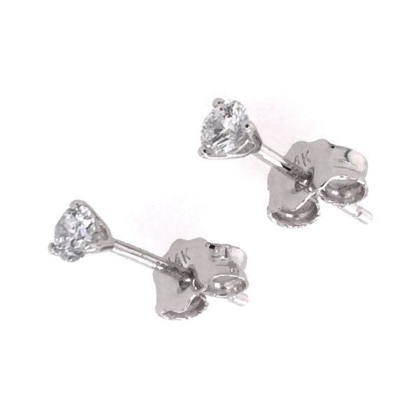 14K White Gold Stud Earrings 0.25cttw Lab Grown Diamonds F/G SI Bluestone Jewelry Tahoe City, CA