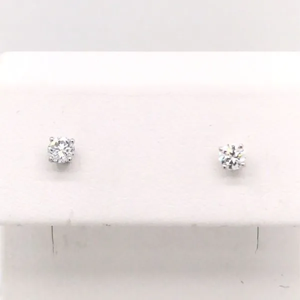 14K White Gold Diamond Stud Earrings at 0.20cttw Image 2 Bluestone Jewelry Tahoe City, CA