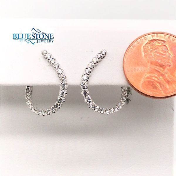 14K White Gold Earrings with 0.50cttw of Diamonds Image 3 Bluestone Jewelry Tahoe City, CA