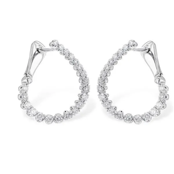14K White Gold Earrings with 0.50cttw of Diamonds Bluestone Jewelry Tahoe City, CA
