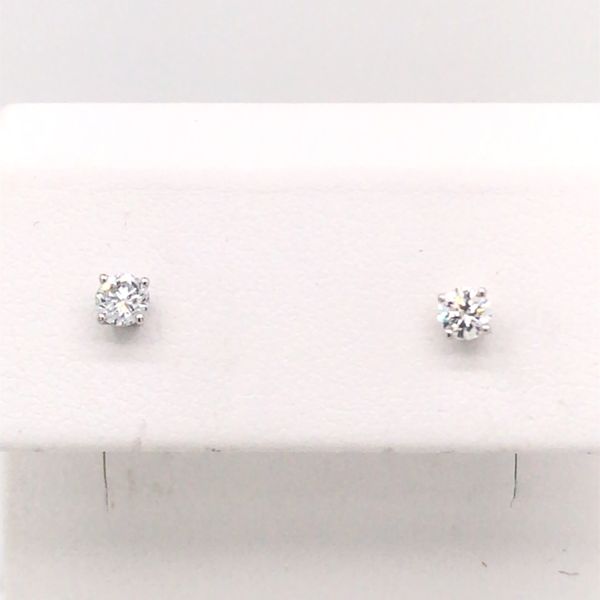 14K White Gold Lab Grown Diamond Stud Earrings at 0.20cttw Image 2 Bluestone Jewelry Tahoe City, CA