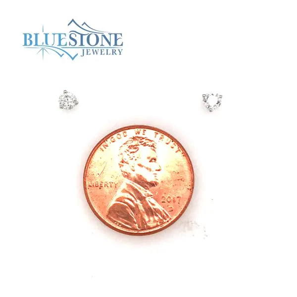 14K White Gold 3 Prong Stud Earrings 0.25cttw Lab Grown Diamonds Image 3 Bluestone Jewelry Tahoe City, CA