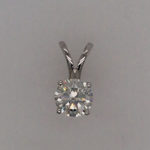 14K White Gold Pendant w/ 1ct Lab Grown Diamond Image 4 Bluestone Jewelry Tahoe City, CA