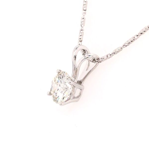 14K White Gold Pendant w/ 1.25ct Lab Grown Diamond Image 2 Bluestone Jewelry Tahoe City, CA
