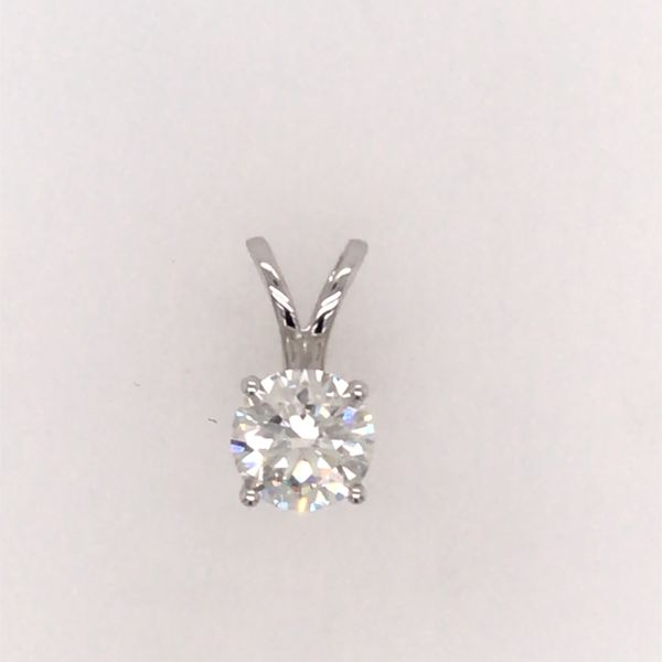 14K White Gold Pendant w/ 1.25ct Lab Grown Diamond Image 4 Bluestone Jewelry Tahoe City, CA