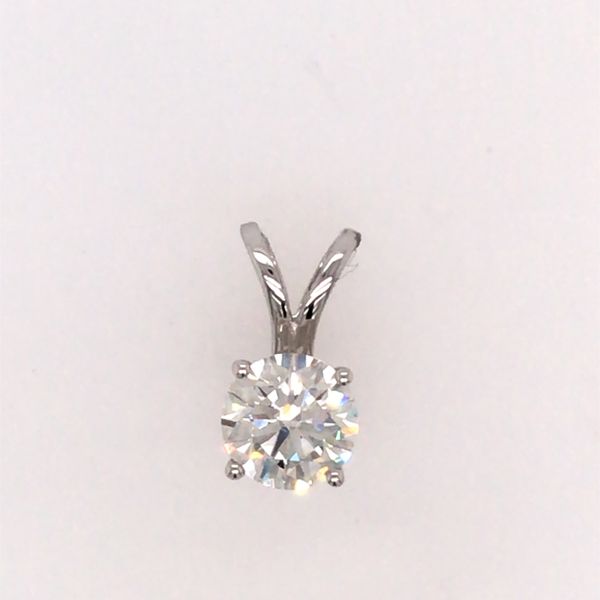 14K White Gold Pendant w/ 1.50ct Lab Grown Diamond Image 3 Bluestone Jewelry Tahoe City, CA
