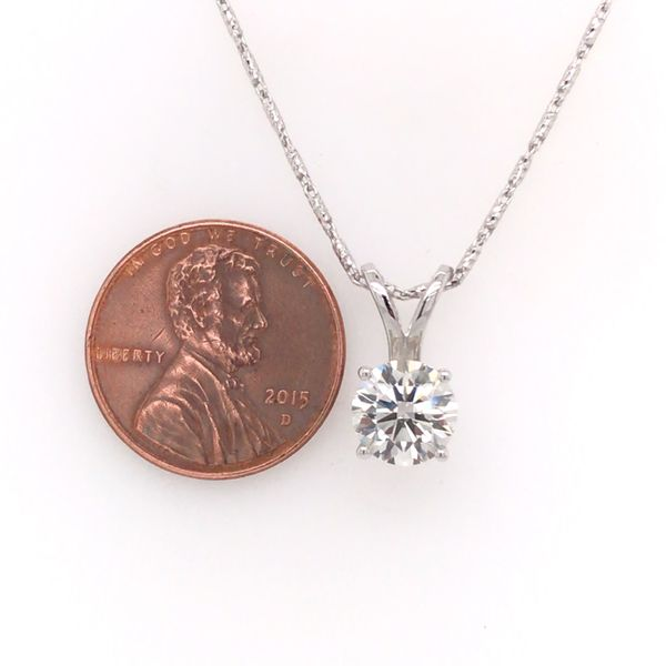 14K White Gold Pendant w/ 1.50ct Lab Grown Diamond Image 4 Bluestone Jewelry Tahoe City, CA