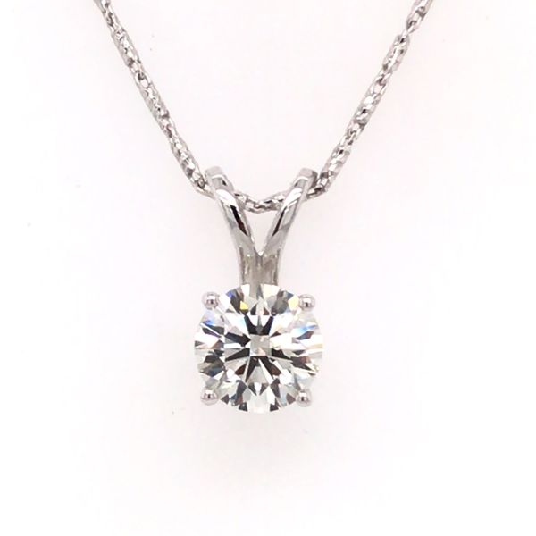 14K White Gold Pendant w/ 1.50ct Lab Grown Diamond Bluestone Jewelry Tahoe City, CA