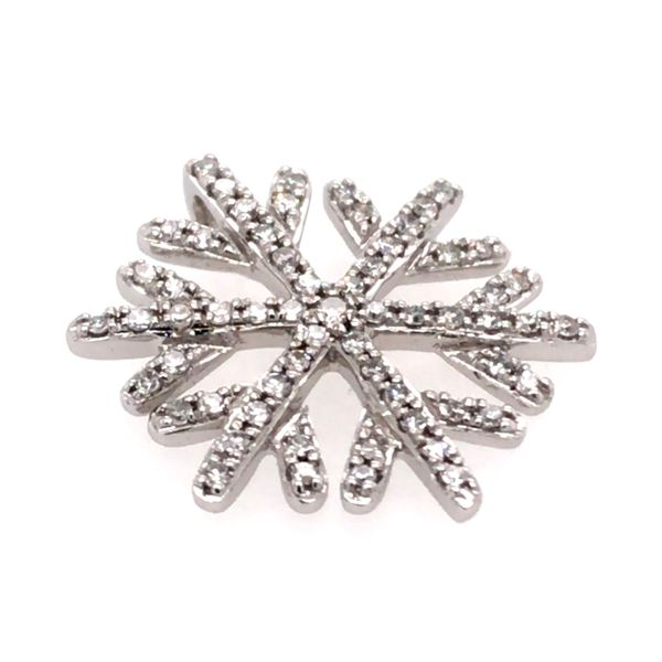 14 Karat White Gold Diamond Snowflake Pendant Bluestone Jewelry Tahoe City, CA