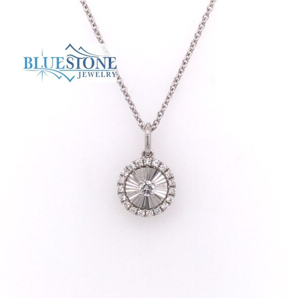 14K White Gold 10mm Pendant w/ Diamonds Bluestone Jewelry Tahoe City, CA