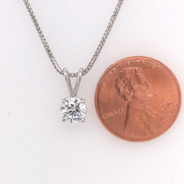 14K White Gold 0.75 Carat Lab Grown Diamond Pendant Image 2 Bluestone Jewelry Tahoe City, CA