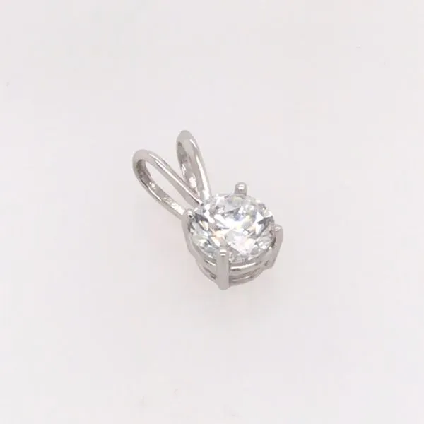14K White Gold 0.75 Carat Lab Grown Diamond Pendant Image 3 Bluestone Jewelry Tahoe City, CA
